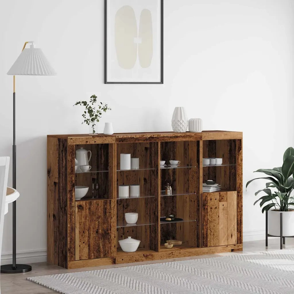 Credenza | Madia LED Legno vecchio 163 x 37 x 100 cm Legno multistrato