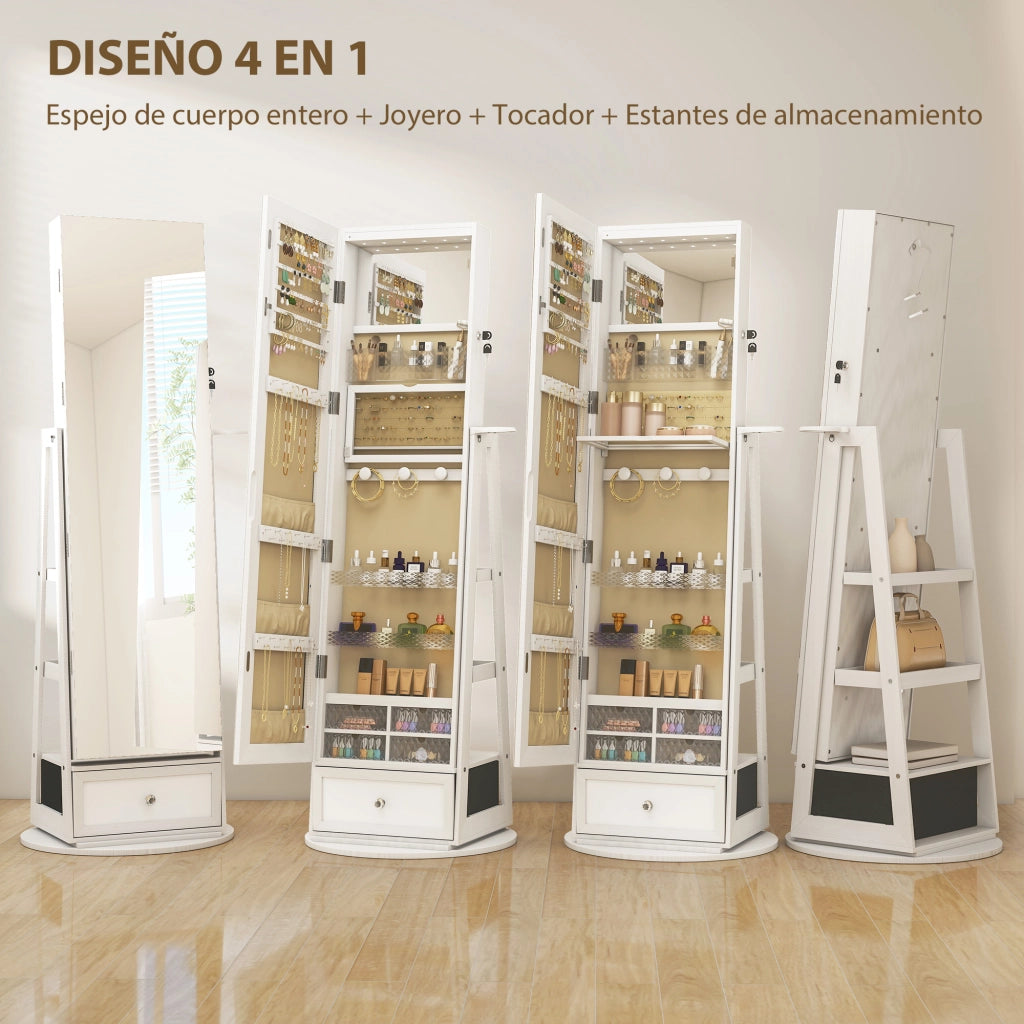 Armadio con specchio e luci LED ¨C Minimal ¨C bianco 60x40x180