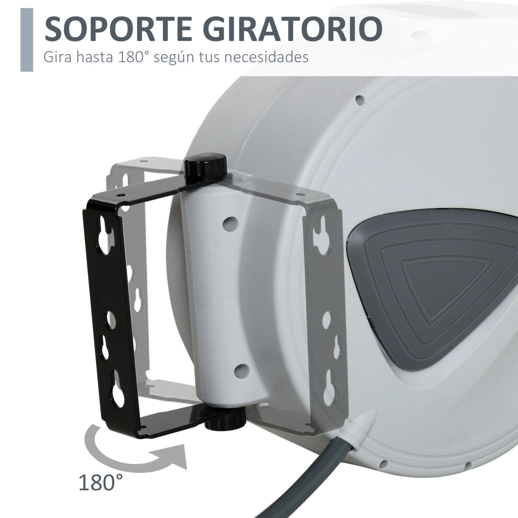 Avvolgitubo per Aria Compressa Automatico da 20 m ¨C zephmum ¨C Grigio