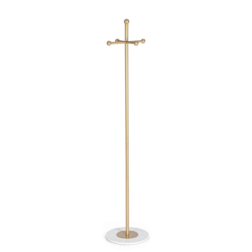 Appendiabiti Golden in Oro con Base in Marmo Bizzotto