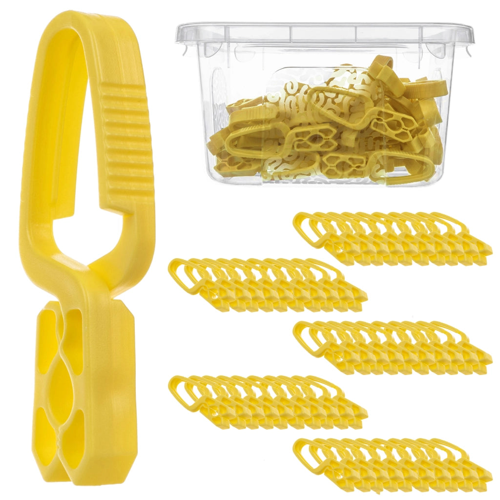 Mollette per bucato KADAX, set da 50 pezzi + contenitore con coperchio