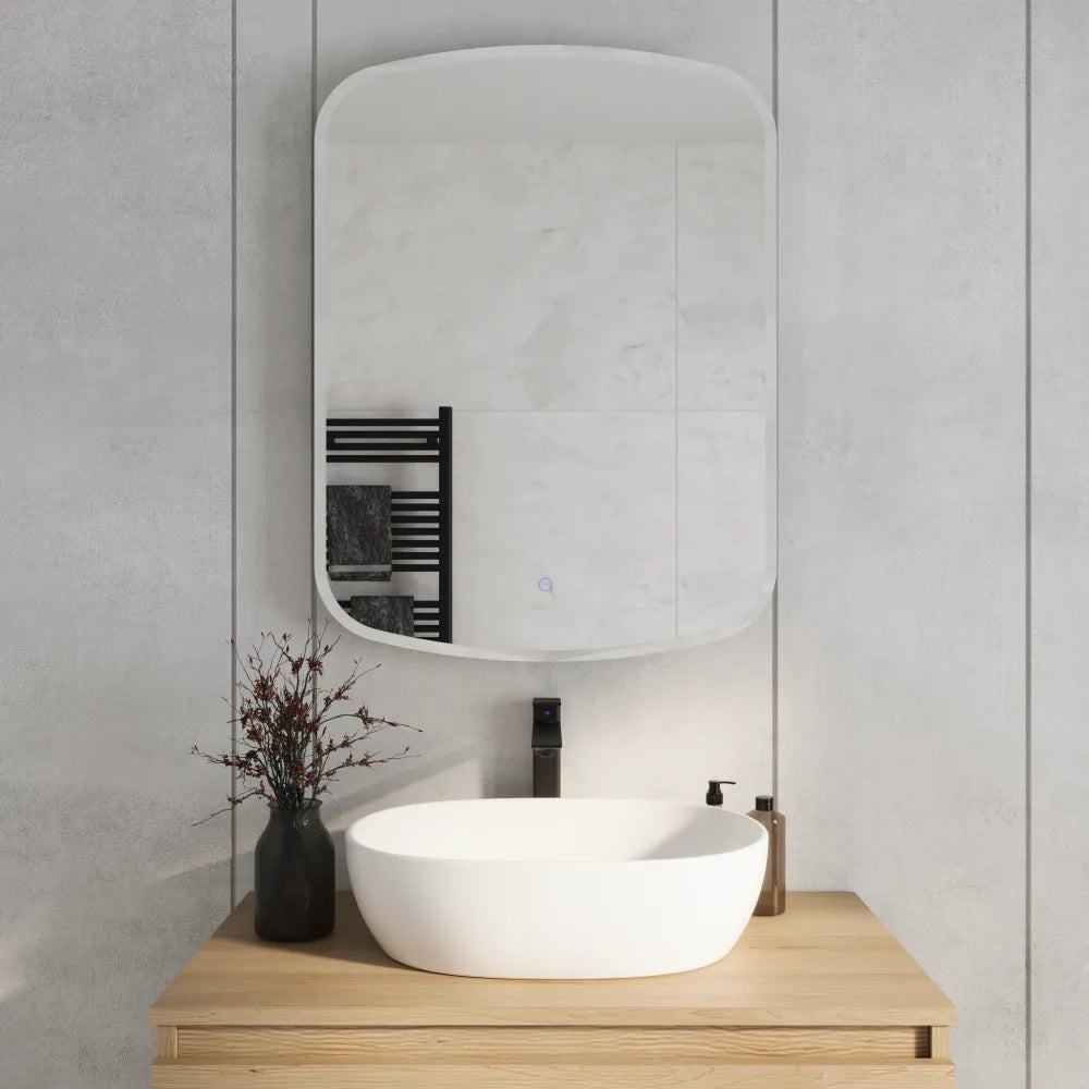 Specchio led 60x80cm luce calda, neutra, fredda e funzione anti-appannamento | Mira