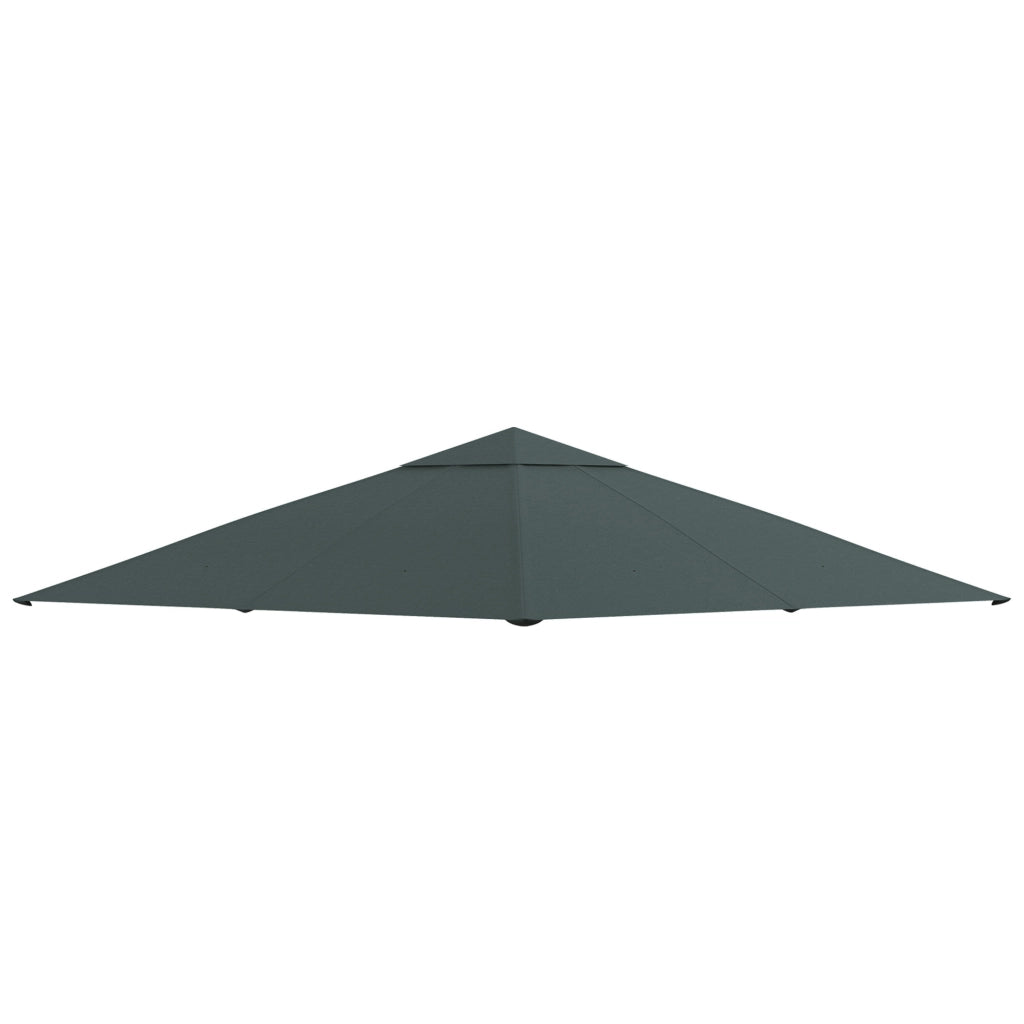 Tetto del gazebo 3x3m Tetto sostitutivo per copertura del gazebo protezione solare in poliestere grigio scuro per giardino e patio