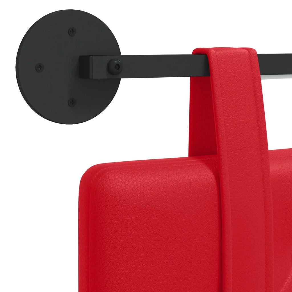 Testiera | Testata sospesa Con luce LED Rosso Similpelle