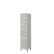 Semicolonna Bagno Savini Due Rubino Rovere Grigio a 2 Ante Reversibili e 1 Cassetto