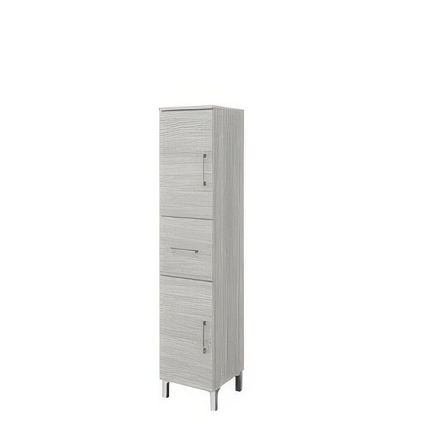 Semicolonna Bagno Savini Due Rubino Rovere Grigio a 2 Ante Reversibili e 1 Cassetto
