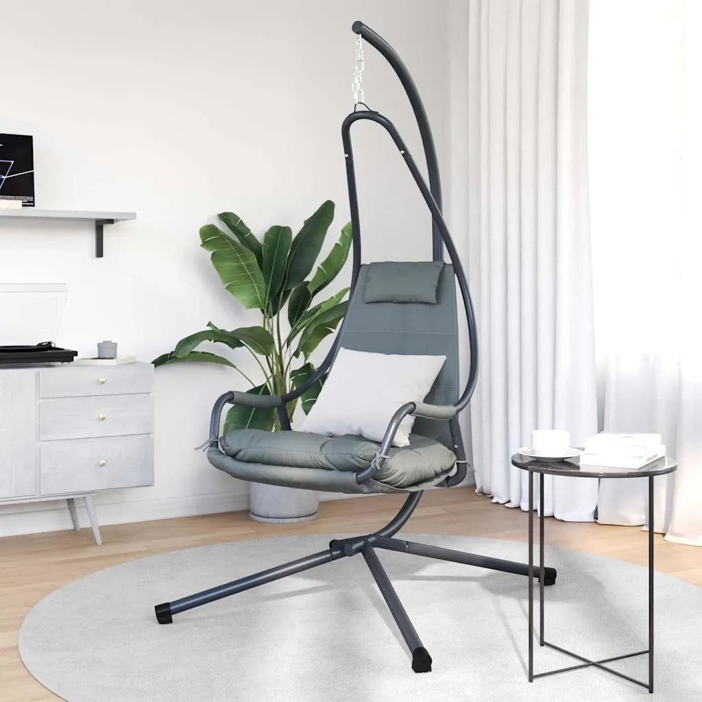 Sedia uovo sospesa Antracite 94 x 107 x 196,5 cm Acciaio CFW1896896