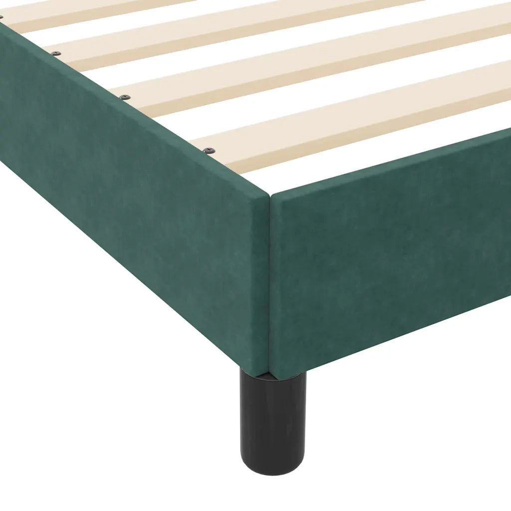 Letto a molle con materasso Verde Scuro 120 x 200 cm Tessuto 3398686