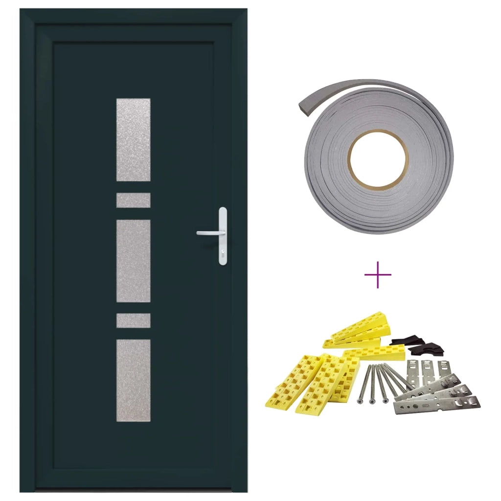 Porta Frontale Antracite 108 x 208 cm PVC 3445742