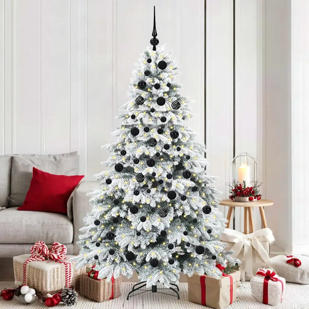Albero di Natale artificiale con 300 LED Bianco 180 cm PE e PVC