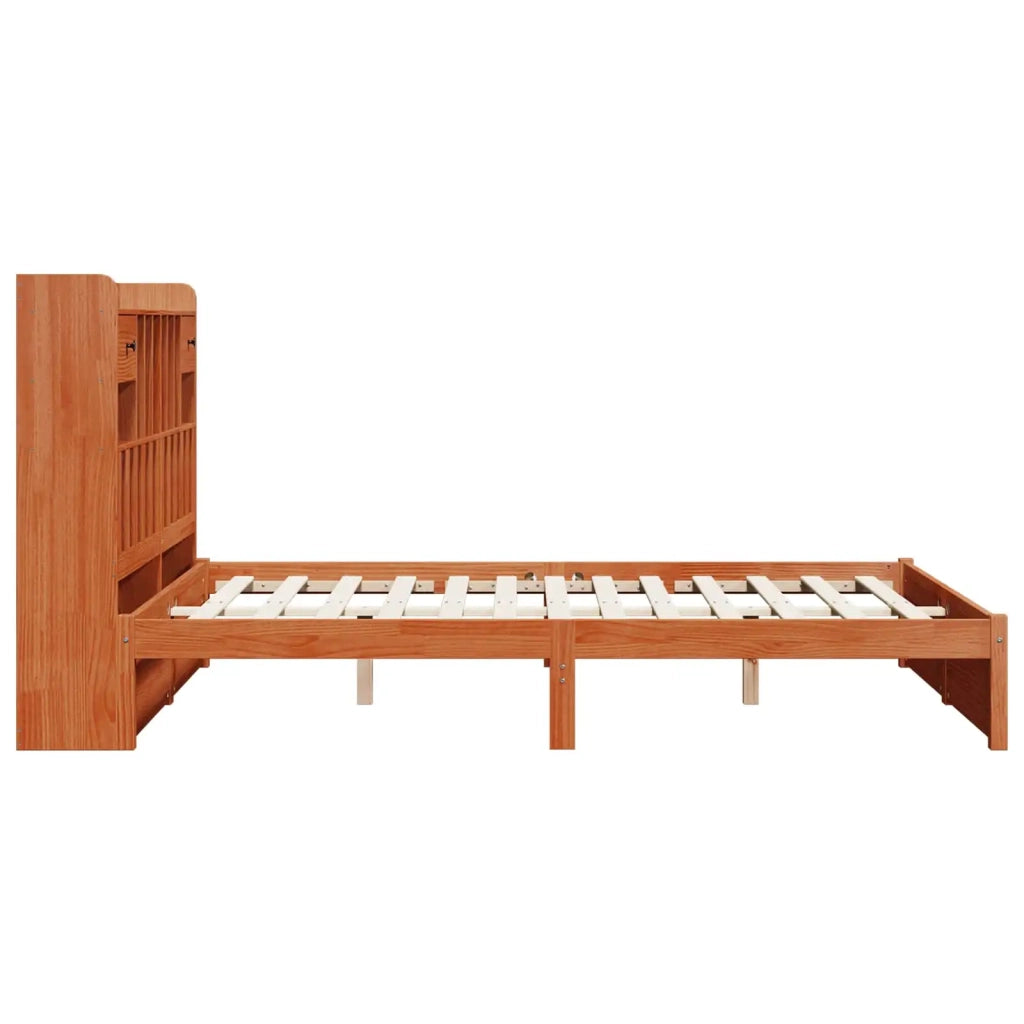 Libreria Struttura Letto con testiera Marrone Cera 200 x 150 cm 3422772