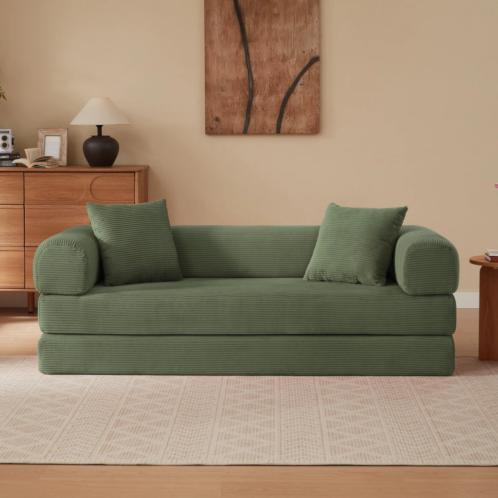 DIVANO LETTO modulare 41 x 41 x 99 cm verde in schiuma