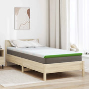 Topper per materasso Bianco e Verde 90 x 200 cm 4106168