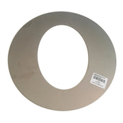 Rosone placca ellittica inox spessore 5 decimi aisi 304, diametro 300mm
