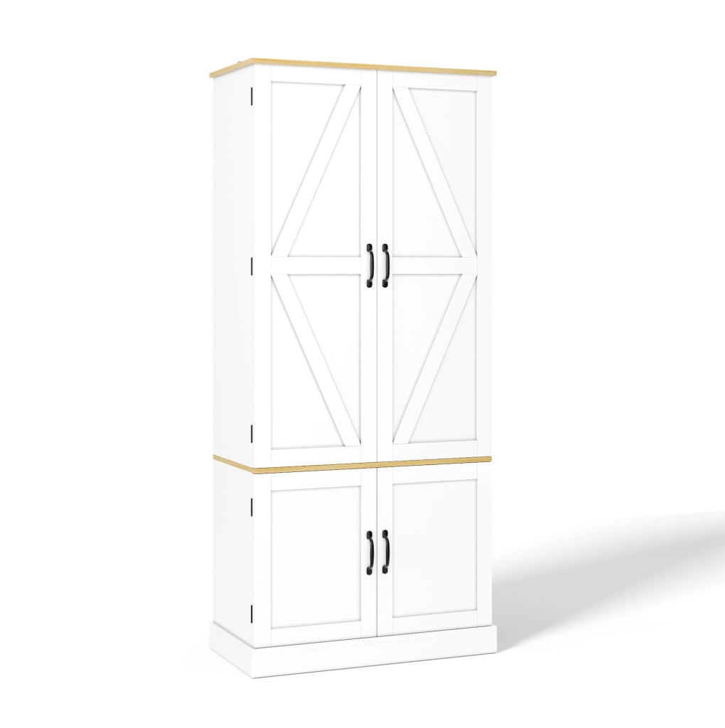 Mobile alto 80x40x180 cm con sensore di movimento e cassetti in MDF bianco