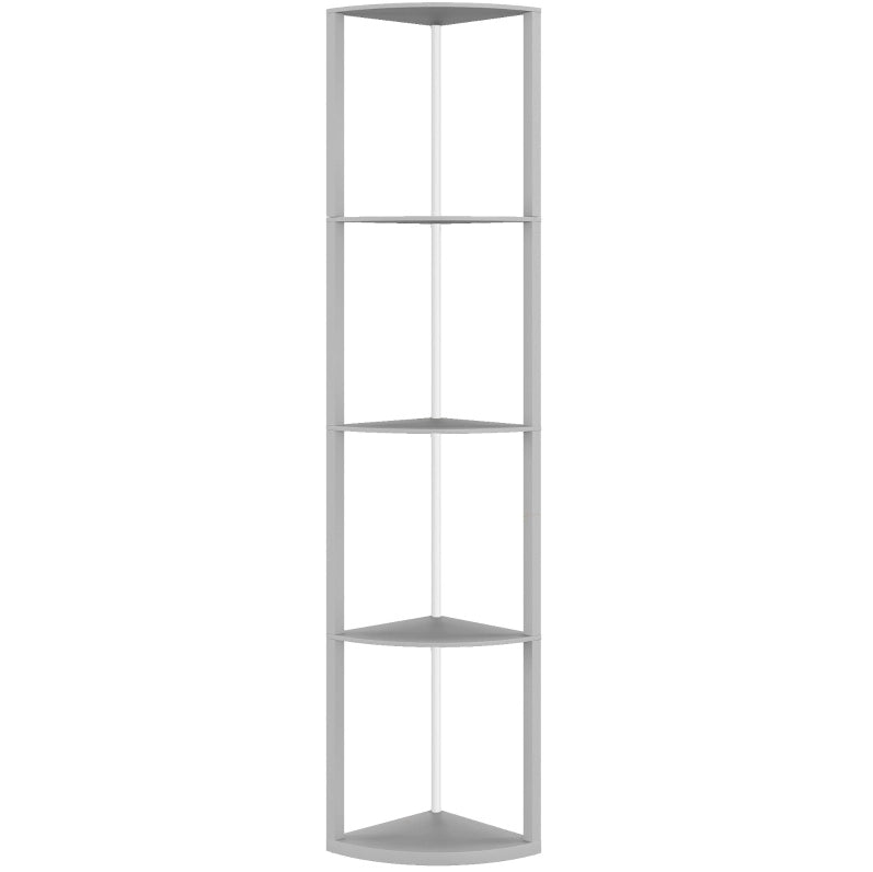 Lampada da terra LED 42x29,5x163 cm in MDF grigio con ripiano RGB -