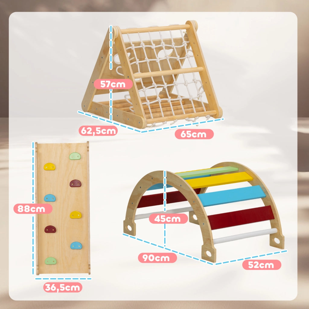 Casetta da interno con scivolo e arco per arrampicata ¨C Minimal ¨C Multicolore