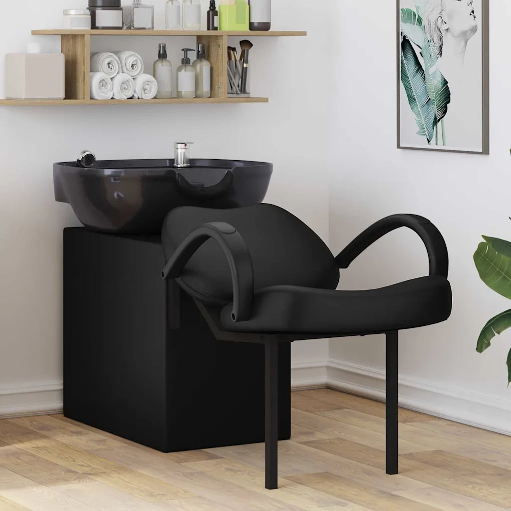 Sedia per Shampoo Nero 136 x 60 x 92 cm PVC 42009070