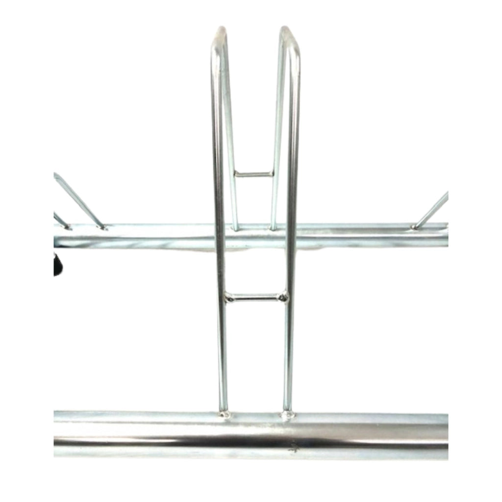 Andrys Rastrelliera Biciclette 3 Posti con Tappi - Argento