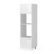 Vicco Dispensa universale Bianco lucido 60 cm con ripiani e ante a giorno