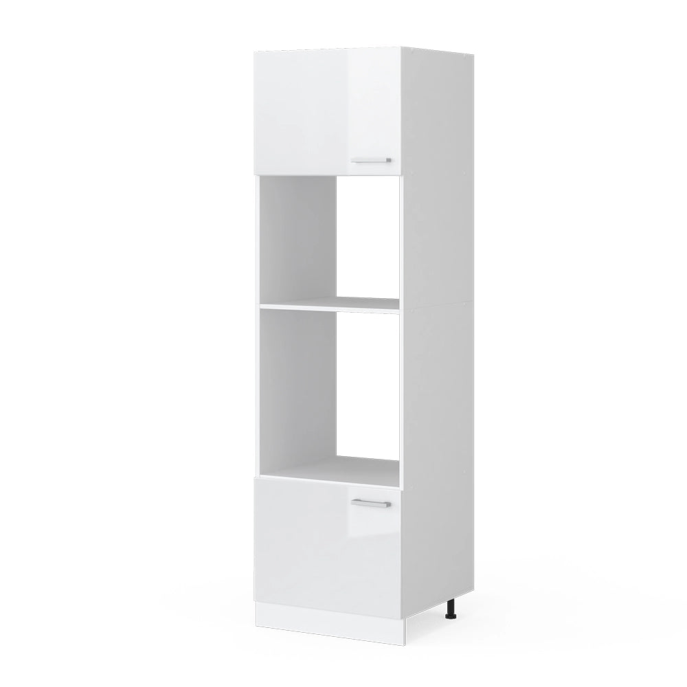 Vicco Dispensa universale Bianco lucido 60 cm con ripiani e ante a giorno
