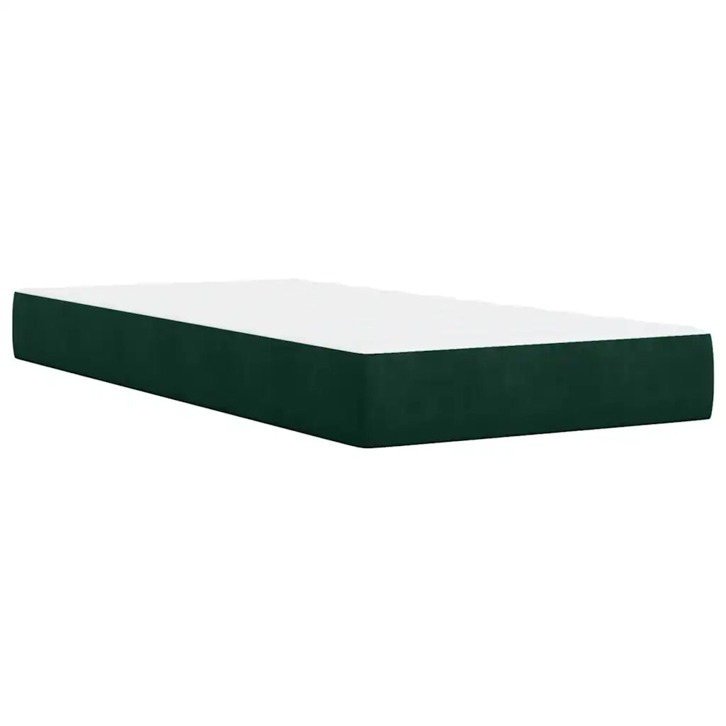 Giroletto a Molle con Materasso Verde Scuro 80x200 cm Velluto 3287599