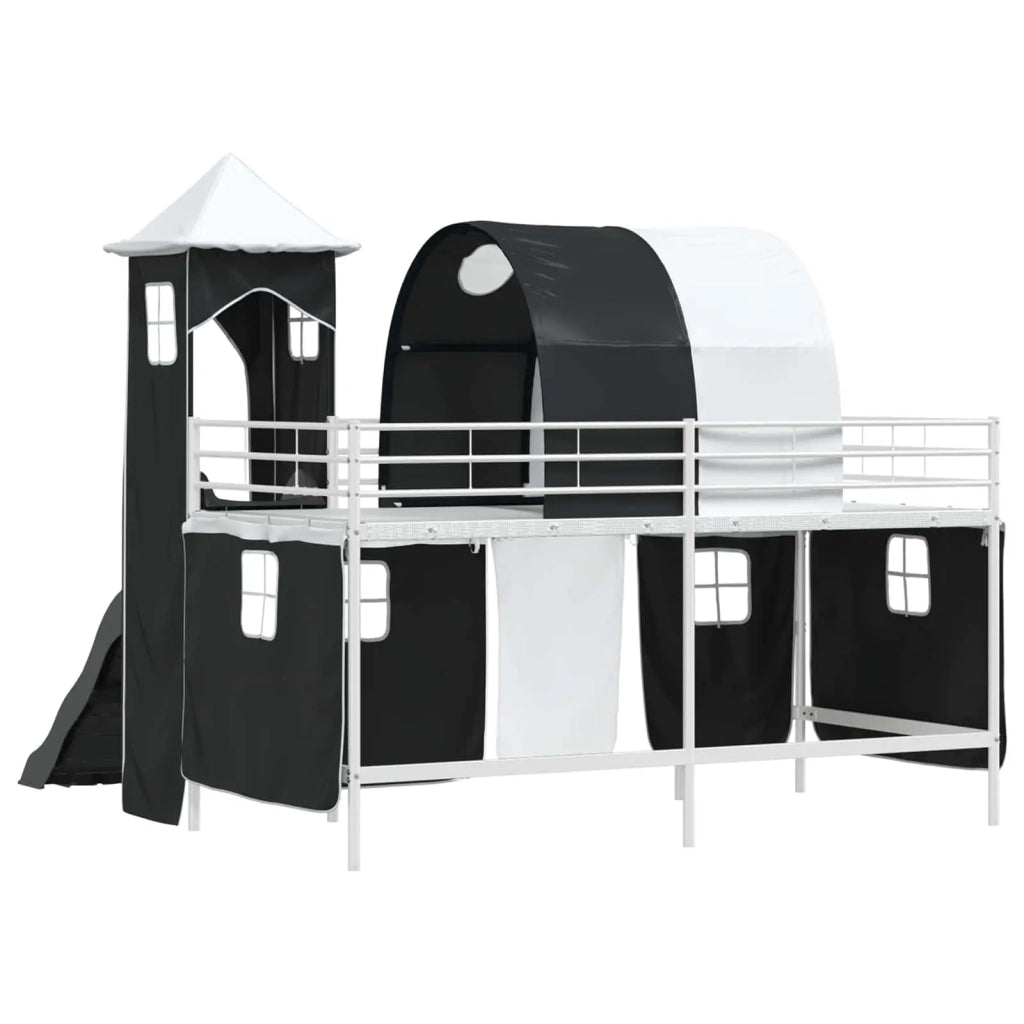 Struttura del letto loft per bambini Bianco e Nero 90 x 200 cm 42020895