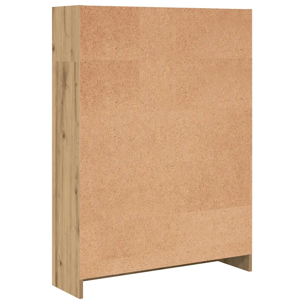 Libreria-Scaffale per Libri-Mobile di Stoccaggio Rovere Artigianale 80x24x109 cm in Legno Multistrato