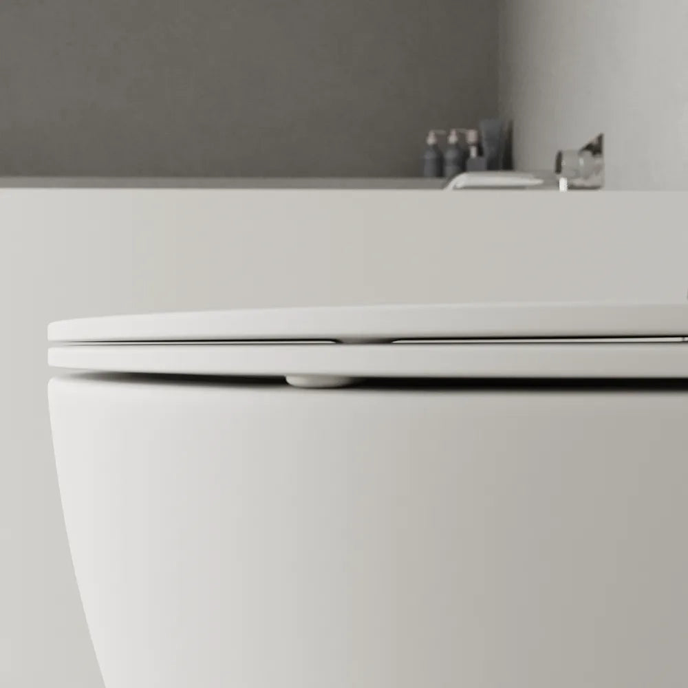 Sanitari sospesi in ceramica bianco opaco vaso tornado silent flush sedile soft-close e bidet | Sydney