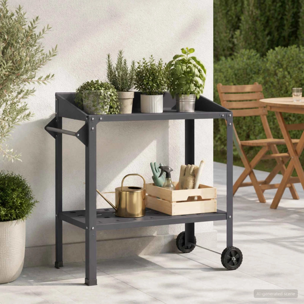 Tavolo da Vaso con Ruote 96 x 50 x 89 cm 8014848