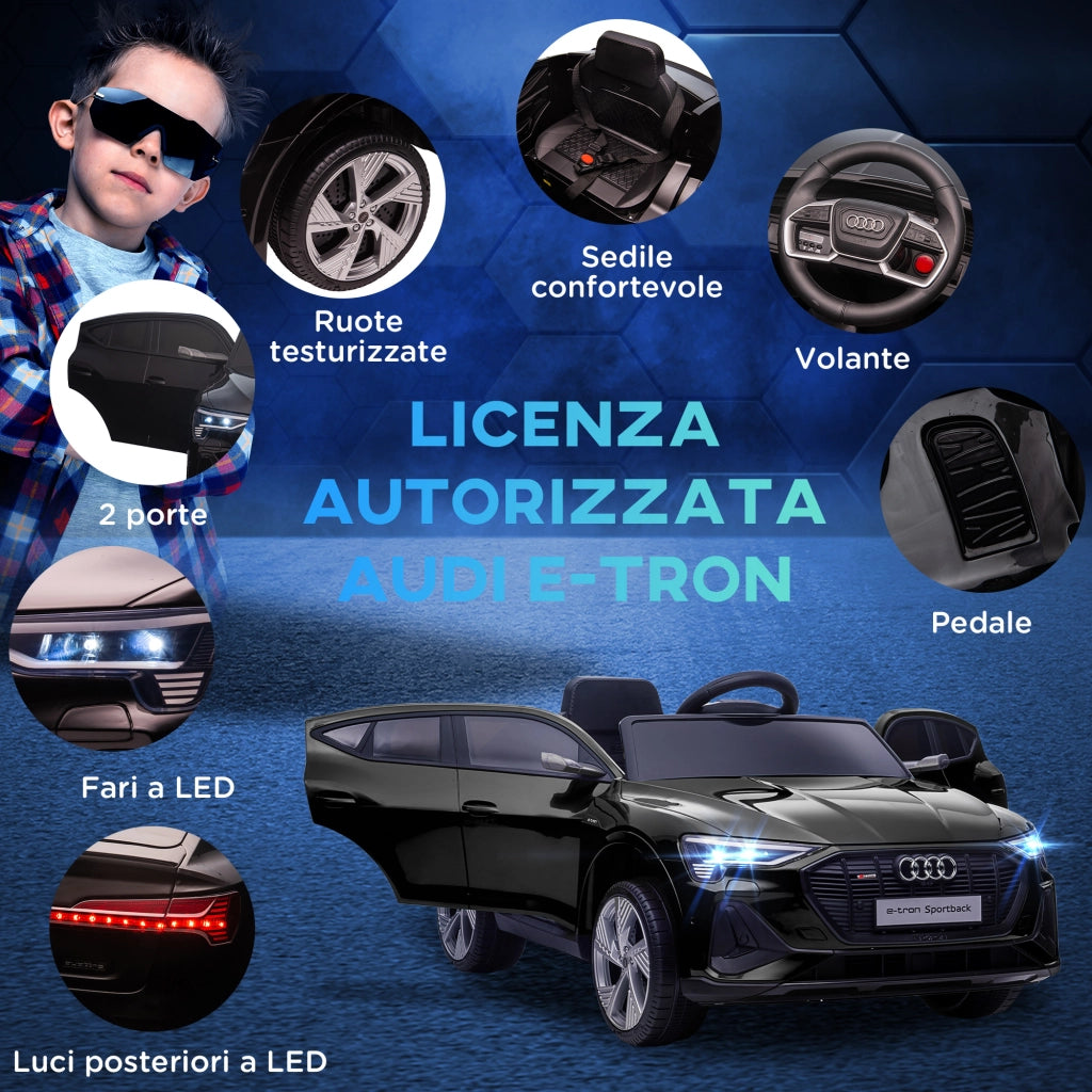 Macchina Elettrica per Bambini 12V ¨C Xylo ¨C Nero, con Telecomando, Luci e Musica, 3-5 Anni