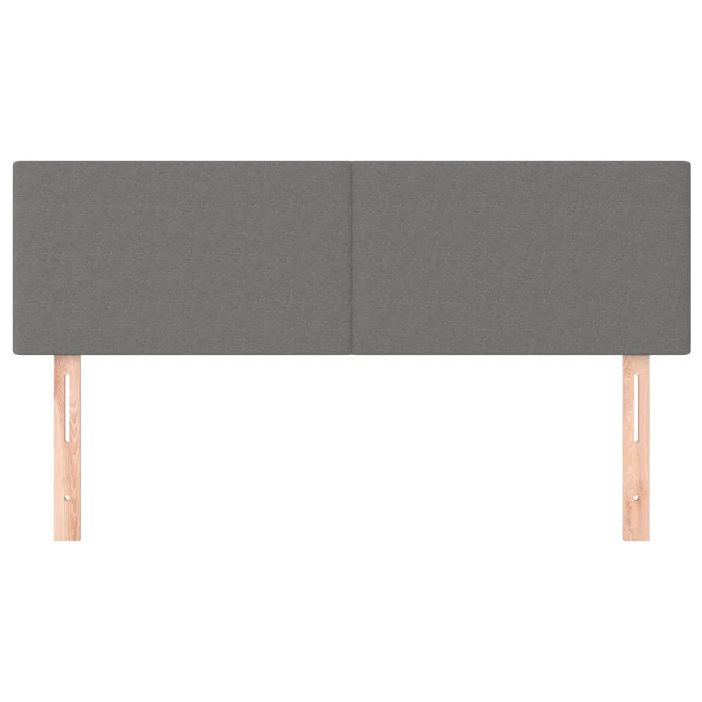 Testiera | Testata 2 pz Grigio Scuro 72x5x78/88 cm in Tessuto