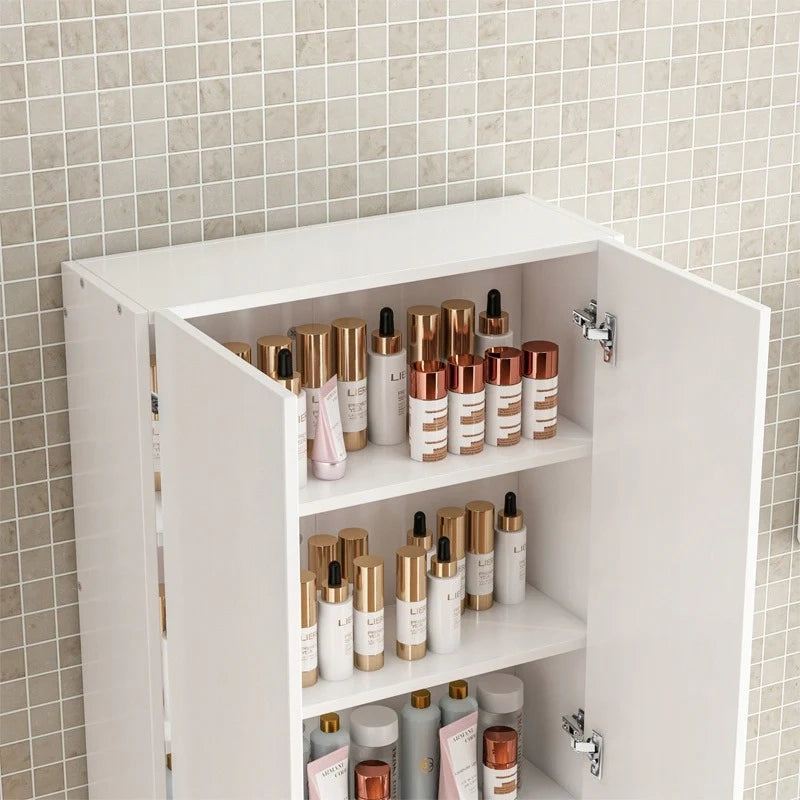 Mobile da bagno sospeso a 2 ante, 60 cm, moderno e salvaspazio.