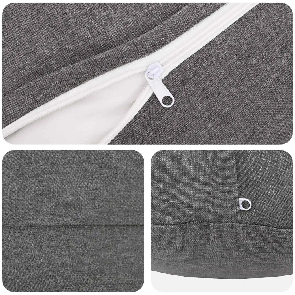 Cuscino con cuscino HEERLEN 6 pz Grigio Chiaro Tessuto 928658