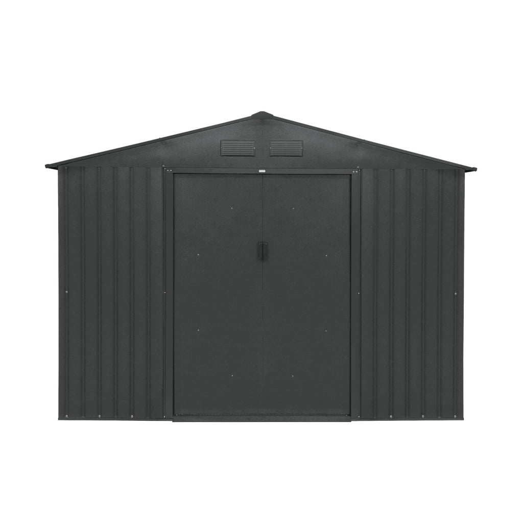 Casetta da giardino in metallo con kit di ancoraggio, 5.9m², antracite