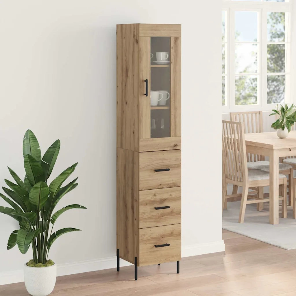Credenza con cassetto Rovere artigianale 34,5 x 34 x 180 cm 3416017