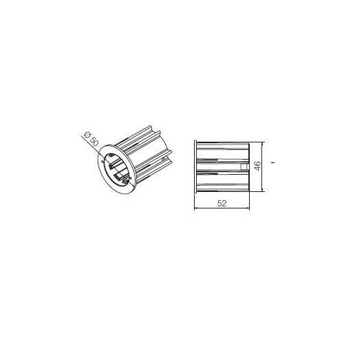 KIT CALOTTA BIANCA PER RULLO TIPO ROLLEASE 2" MOTORI Ø35/45MM NICE 575.25000