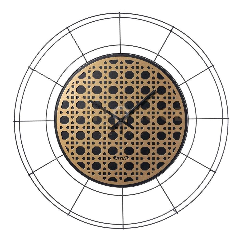 orologio nudo grande vienna Nero ,oro laccato in Ferro Diametro90cm