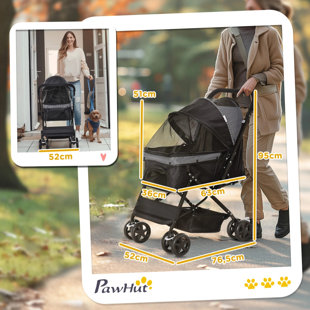 Carrello per Cani Pieghevole ¨C Minimal ¨C Nero