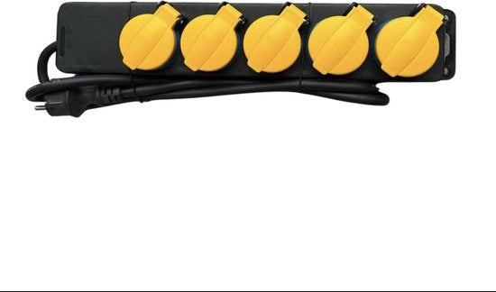 Pannello di alimentazione - 5V - Sospeso - Cavo di estensione - 1,5 Metro - Impermeabile - Adatto per l'uso esterno - max. 3680W - Giallo/Nero