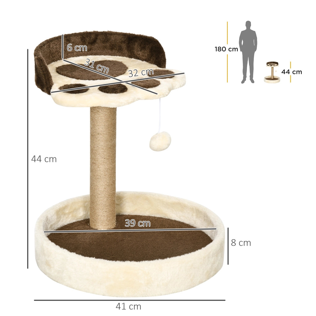 Tiragraffi a forma di zampa con piattaforme ¨C Minimal ¨C marrone 44 cm