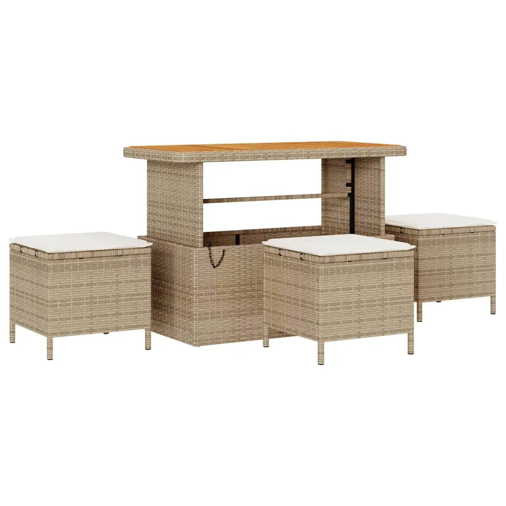 Set Divano da Giardino con cuscino 13 pcs beige e panna 3363871