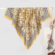 Nuova sciarpa da donna in seta stampata, stile coreano, sciarpa decorativa alla moda e versatile.