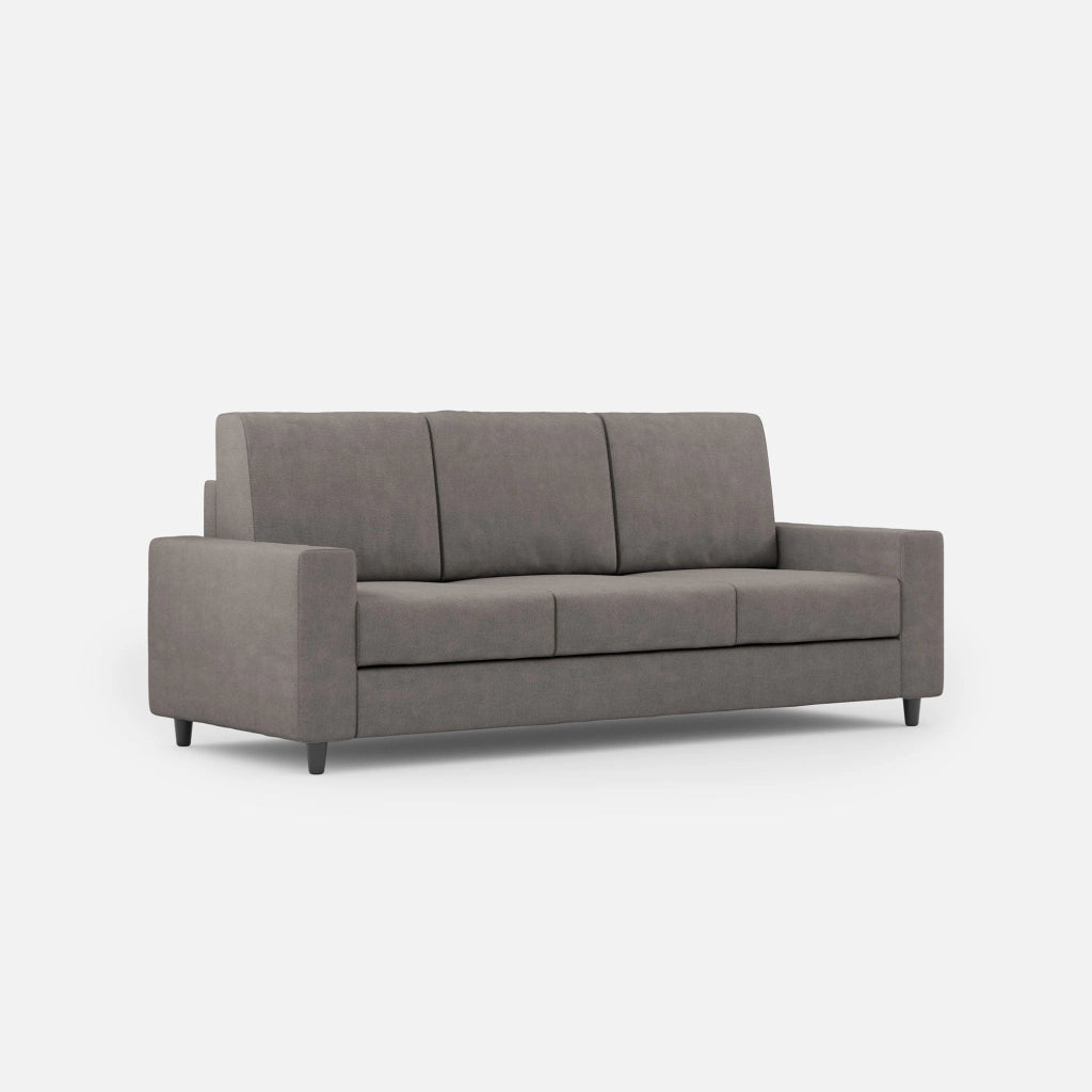 Divano 3 Posti 208x85x85 cm Sakar in Tessuto Grigio