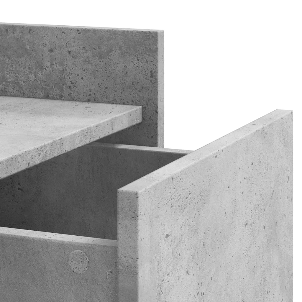 Comodino-Tavolino da notte Grigio Cemento 45x50x65 cm in Legno Multistrato