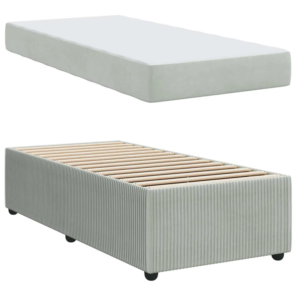 Struttura del letto Grigio chiaro 80 x 200 cm Tessuto