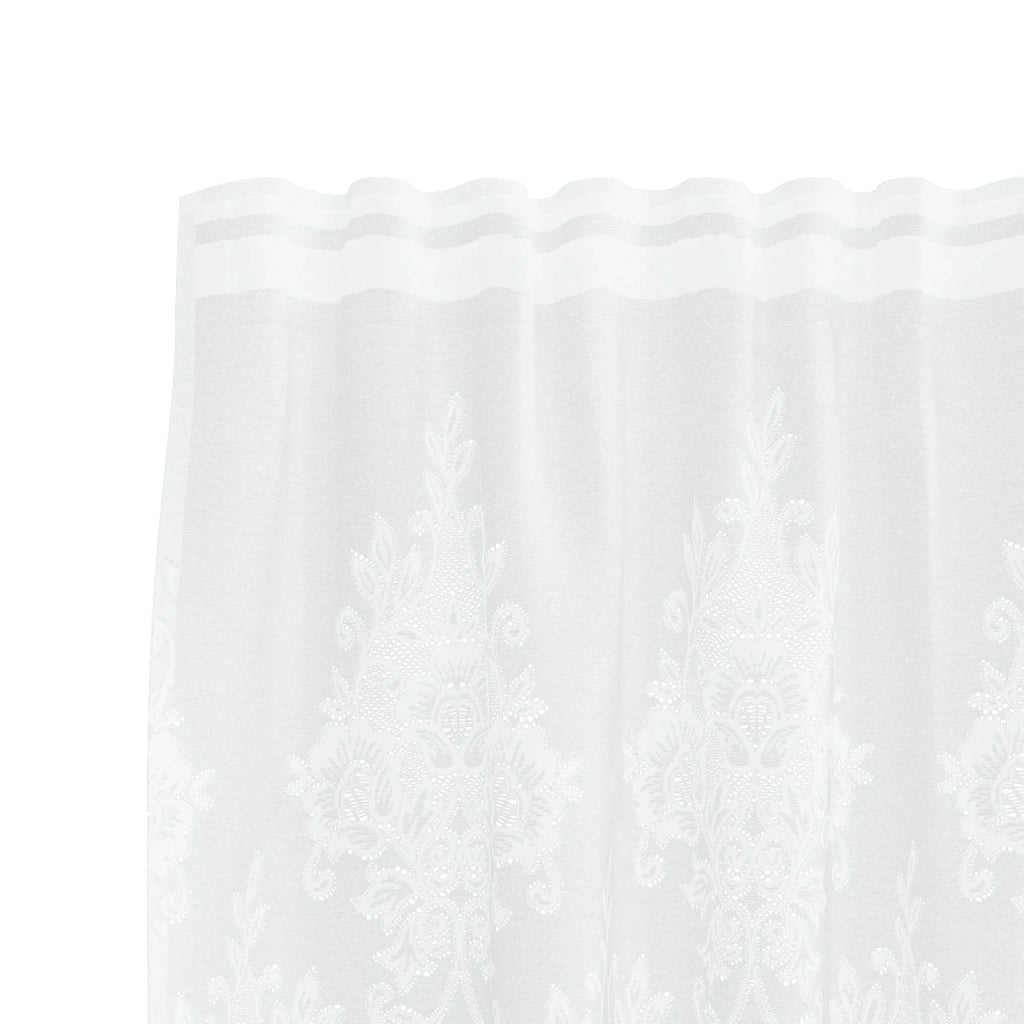 Tenda in Pizzo con tende Bianco 245 x 200 cm Poliestere