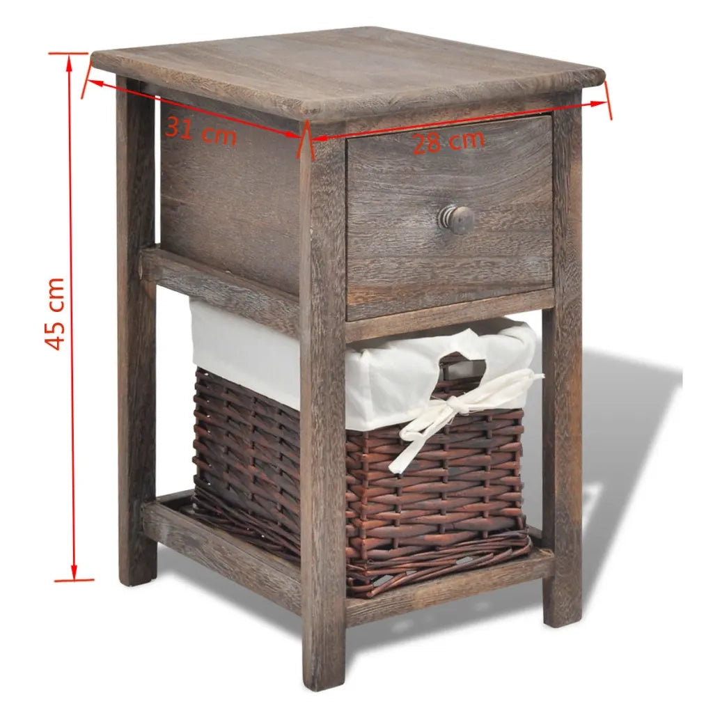 Set di 2 Comodini | Armadio da Notte | Mobiletto da notte da Notte Set in Legno Marrone