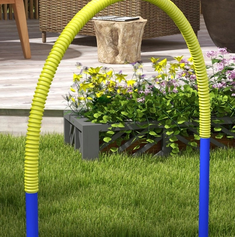 Set agility per cani con 4 archi e borsa, blu