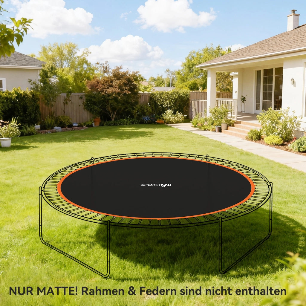Telo di Ricambio per Trampolino Rotondo 3,66 m in Polipropilene Arancione con 72 Ganci Resistente ai Raggi UV per Giardino